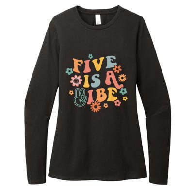 5th Birthday Five Is A Vibe 5yr Fifth Birthday Womens CVC Long Sleeve Shirt