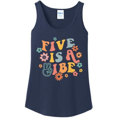 5th Birthday Five Is A Vibe 5yr Fifth Birthday Ladies Essential Tank