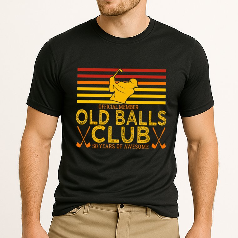 50th Birthday Funny Golf Old Balls Club Member Cooling Performance Crew T-Shirt
