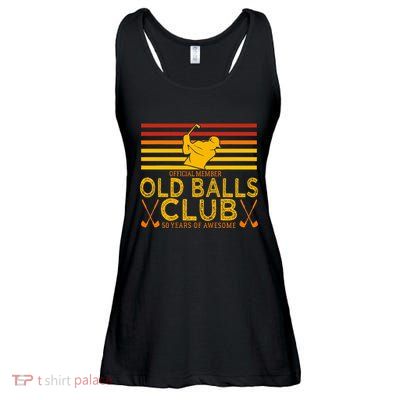 50th Birthday Funny Golf Old Balls Club Member Ladies Essential Flowy Tank
