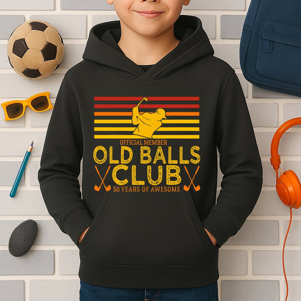 50th Birthday Funny Golf Old Balls Club Member Kids Hoodie