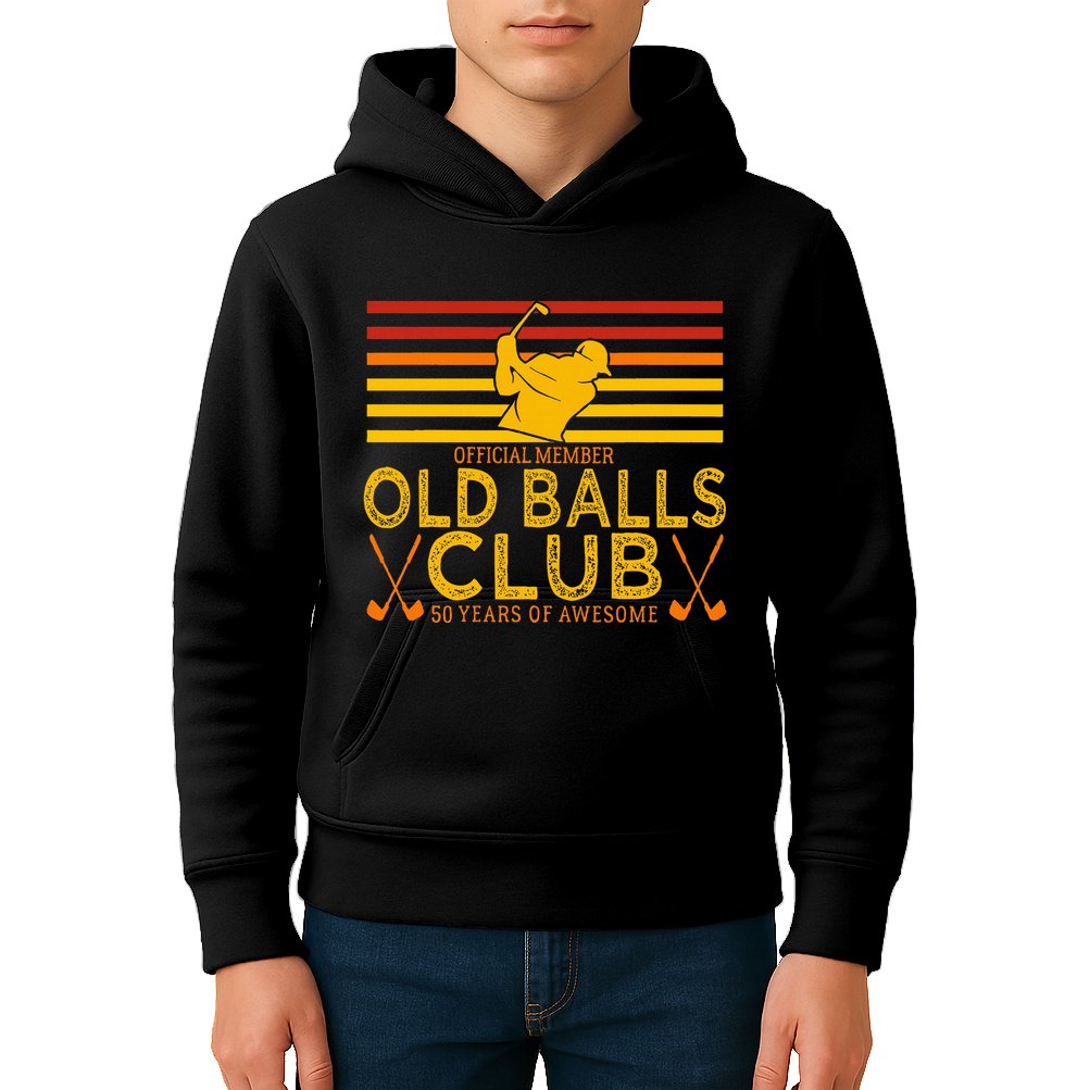 50th Birthday Funny Golf Old Balls Club Member Kids Hoodie