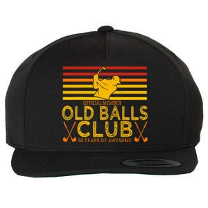 50th Birthday Funny Golf Old Balls Club Member Wool Snapback Cap