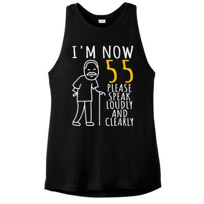  55th Birthday For Him | I'm Now 55 Years Old | Cool BDay Ladies PosiCharge Tri-Blend Wicking Tank