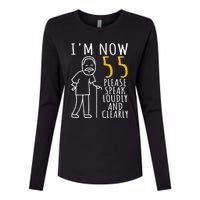  55th Birthday For Him | I'm Now 55 Years Old | Cool BDay Womens Cotton Relaxed Long Sleeve T-Shirt