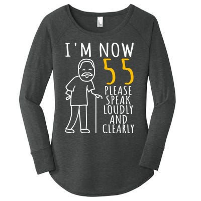  55th Birthday For Him | I'm Now 55 Years Old | Cool BDay Women's Perfect Tri Tunic Long Sleeve Shirt