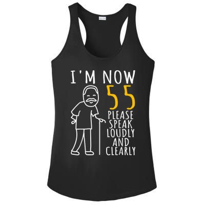  55th Birthday For Him | I'm Now 55 Years Old | Cool BDay Ladies PosiCharge Competitor Racerback Tank