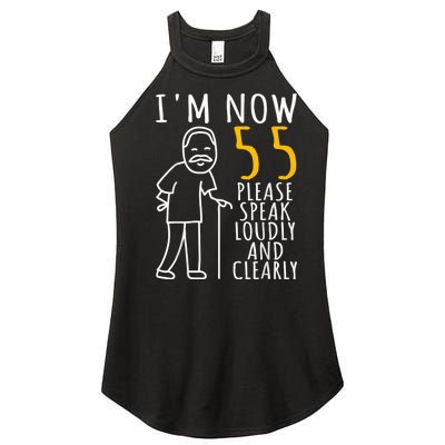  55th Birthday For Him | I'm Now 55 Years Old | Cool BDay Women's Perfect Tri Rocker Tank