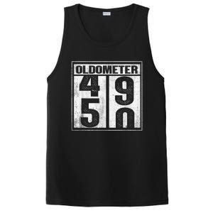 50th Birthday Funny Gift Oldometer 4950 PosiCharge Competitor Tank