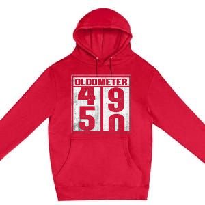 50th Birthday Funny Gift Oldometer 4950 Premium Pullover Hoodie