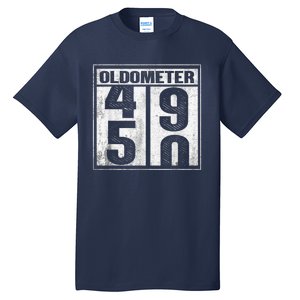 50th Birthday Funny Gift Oldometer 4950 Tall T-Shirt