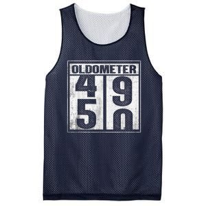 50th Birthday Funny Gift Oldometer 4950 Mesh Reversible Basketball Jersey Tank