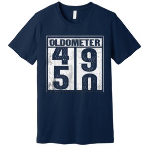 50th Birthday Funny Gift Oldometer 4950 Premium T-Shirt