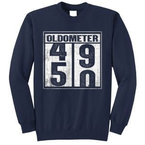 50th Birthday Funny Gift Oldometer 4950 Tall Sweatshirt