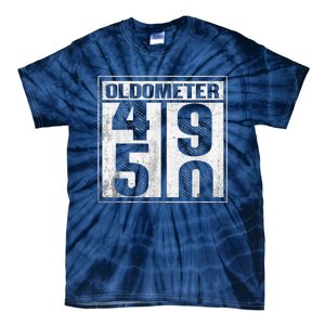 50th Birthday Funny Gift Oldometer 4950 Tie-Dye T-Shirt