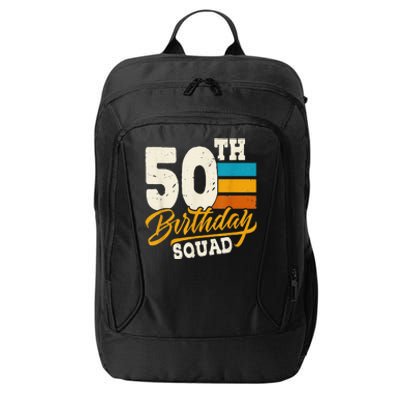 50th Birthday For Squad 50 Yrs Old Bday Vintage City Backpack