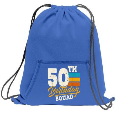 50th Birthday For Squad 50 Yrs Old Bday Vintage Sweatshirt Cinch Pack Bag