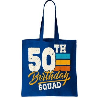 50th Birthday For Squad 50 Yrs Old Bday Vintage Tote Bag