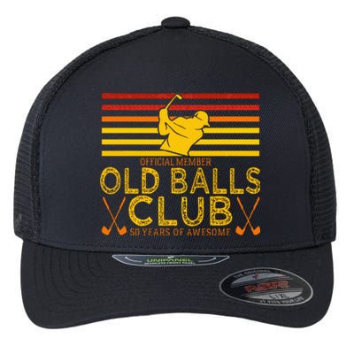 50th Birthday Funny Golf Old Balls Club Member Flexfit Unipanel Trucker Cap