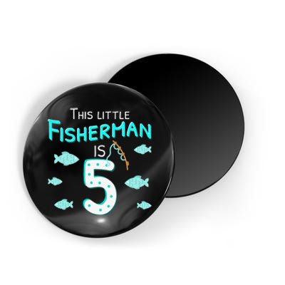 5th Birthday Fisherman Fish Birthday Gift Magnet