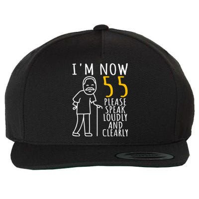  55th Birthday For Him | I'm Now 55 Years Old | Cool BDay Wool Snapback Cap