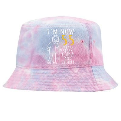  55th Birthday For Him | I'm Now 55 Years Old | Cool BDay Tie-Dyed Bucket Hat