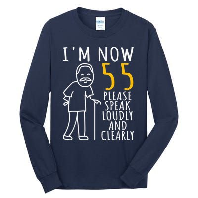  55th Birthday For Him | I'm Now 55 Years Old | Cool BDay Tall Long Sleeve T-Shirt