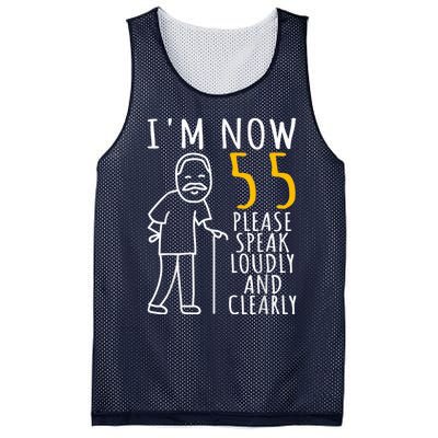  55th Birthday For Him | I'm Now 55 Years Old | Cool BDay Mesh Reversible Basketball Jersey Tank