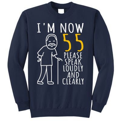  55th Birthday For Him | I'm Now 55 Years Old | Cool BDay Tall Sweatshirt