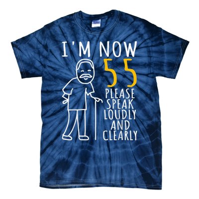  55th Birthday For Him | I'm Now 55 Years Old | Cool BDay Tie-Dye T-Shirt