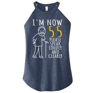  55th Birthday For Him | I'm Now 55 Years Old | Cool BDay Women’s Perfect Tri Rocker Tank