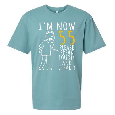  55th Birthday For Him | I'm Now 55 Years Old | Cool BDay Sueded Cloud Jersey T-Shirt