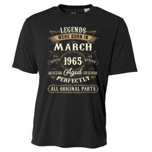 58th Birthday Gift 58 Years Old Legends Born March 1965 Cooling Performance Crew T-Shirt