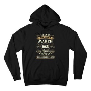 58th Birthday Gift 58 Years Old Legends Born March 1965 Hoodie