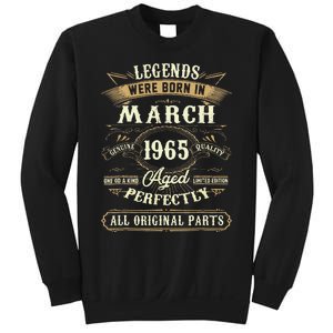 58th Birthday Gift 58 Years Old Legends Born March 1965 Sweatshirt