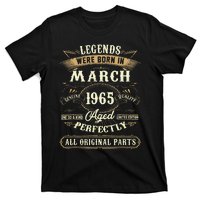 58th Birthday Gift 58 Years Old Legends Born March 1965 T-Shirt