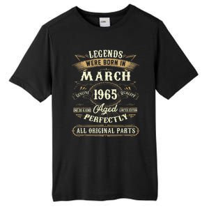 58th Birthday Gift 58 Years Old Legends Born March 1965 Tall Fusion ChromaSoft Performance T-Shirt