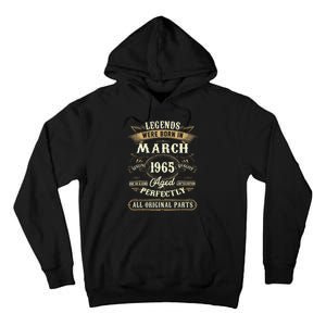 58th Birthday Gift 58 Years Old Legends Born March 1965 Tall Hoodie