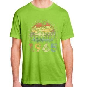 58th Birthday Gift Awesome Since February 1965 58 Year Old Cute Adult ChromaSoft Performance T-Shirt