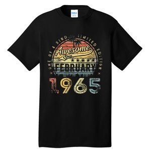 58th Birthday Gift Awesome Since February 1965 58 Year Old Cute Tall T-Shirt