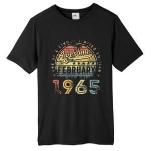 58th Birthday Gift Awesome Since February 1965 58 Year Old Cute Tall Fusion ChromaSoft Performance T-Shirt