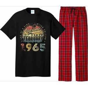 58th Birthday Gift Awesome Since February 1965 58 Year Old Cute Pajama Set