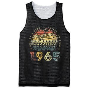 58th Birthday Gift Awesome Since February 1965 58 Year Old Cute Mesh Reversible Basketball Jersey Tank