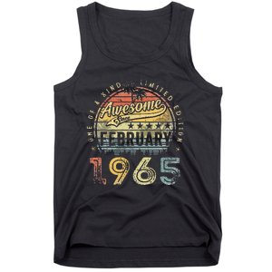 58th Birthday Gift Awesome Since February 1965 58 Year Old Cute Tank Top