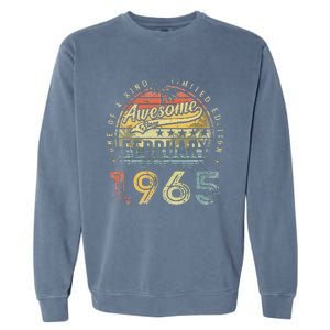 58th Birthday Gift Awesome Since February 1965 58 Year Old Cute Garment-Dyed Sweatshirt