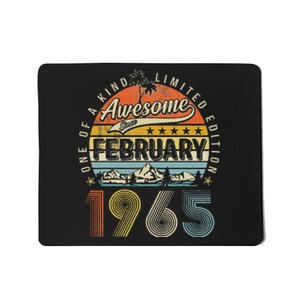 58th Birthday Gift Awesome Since February 1965 58 Year Old Mousepad