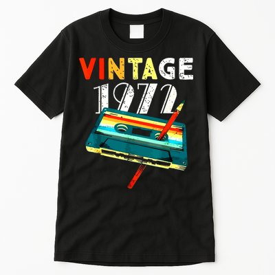 50th Birthday Gift Men Vintage 1972 50 Years Old Tall T-Shirt
