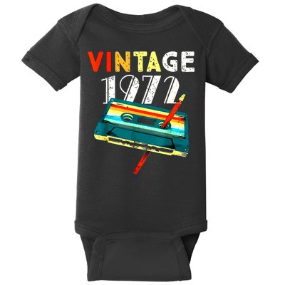 50th Birthday Gift Men Vintage 1972 50 Years Old Baby Bodysuit