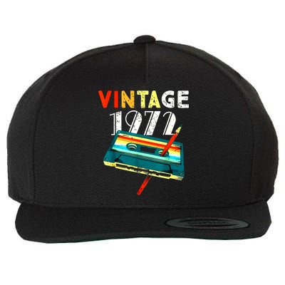 50th Birthday Gift Men Vintage 1972 50 Years Old Wool Snapback Cap