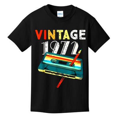 50th Birthday Gift Men Vintage 1972 50 Years Old Kids T-Shirt